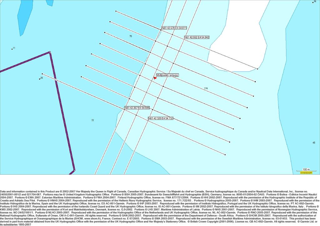 Data and information contained in this Product are 2002-2007 Her Majesty the Queen in Right of Canada, Canadian Hydrographic Service / Sa Majesté du chef en Canada, Service hydrographique du Canada