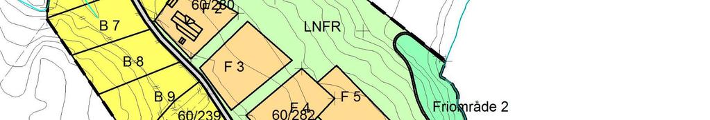 Fortettingen vil medføre omregulering fra LNF område til bolig- og fritidsformål. Dette er områder som ligger mellom eksisterende tomter.