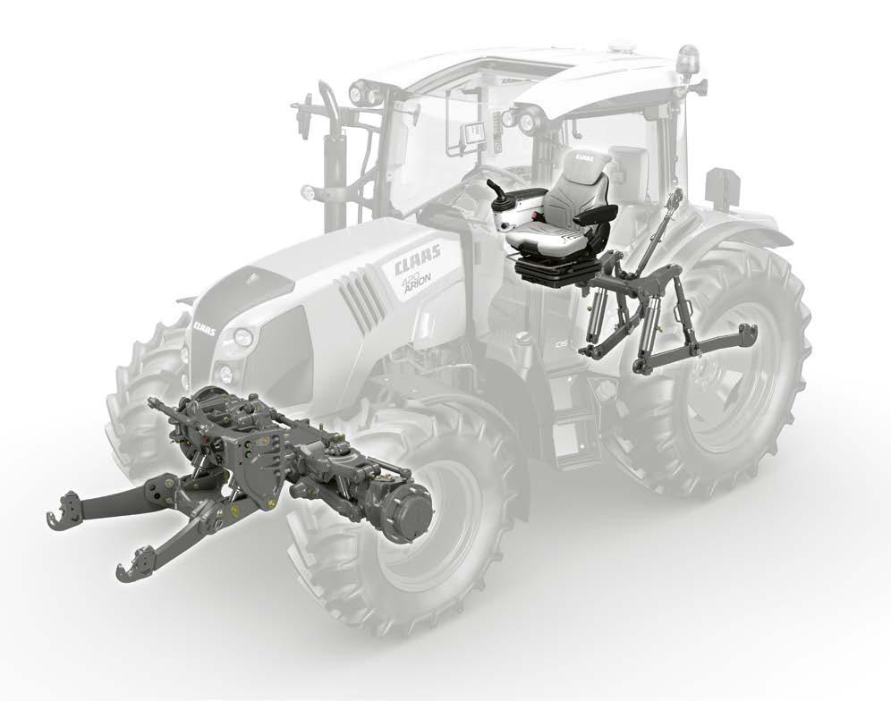 NYHET Fjæringen som beskytter føreren og traktoren. Kjørekomfort PROACTIV forakselfjæring. Automatisk maksimal komfort.