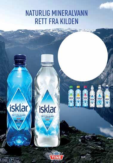 24 kr 9,73 10 % kr 8,77 Pris pr.fl. 19 % 5203 Isklar Br/app//vann 460 ml. 24 kr 9,73 10 % kr 8,77 Pris pr.fl. 19 % 5392 Isklar Sportscap 500 ml. 24 kr 8,76 10 % kr 7,89 Pris pr.fl. 19 % 5796 Isklar Sitron.