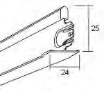 CONNECT opphengsystem T24 CONNECT TVERRPROFIL 8162 SORT MATT Connect tverrprofil i galvanisert stål, sort matt. Hull i c/c 300 mm, høde x bredde 32 x 24. m³ L = 600 mm 36 * 0.