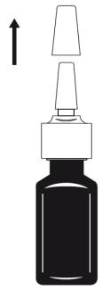 INSTRUCTION FOR USE Preparing the spray 1. Shake the bottle gently for 5 seconds by tilting it upwards and downwards and then remove the protective cap (see figure 1). Figure 1 2.