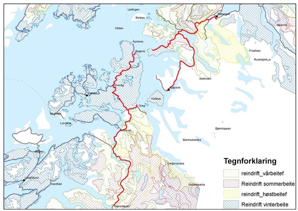 Konsept 4 Vegen og bruene vil redusere det urørte preget i indre deler av det nasjonalt verdifulle fjordsystemet betydelig. Konseptet vil også kunne påvirke det varig vernede Varpavassdraget.