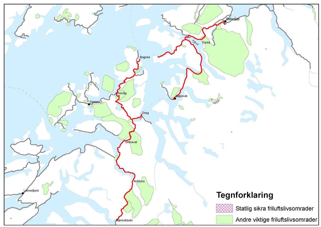 Friluftsliv Temaet omhandler tiltakets virkninger for beboere og brukere av berørte områder.