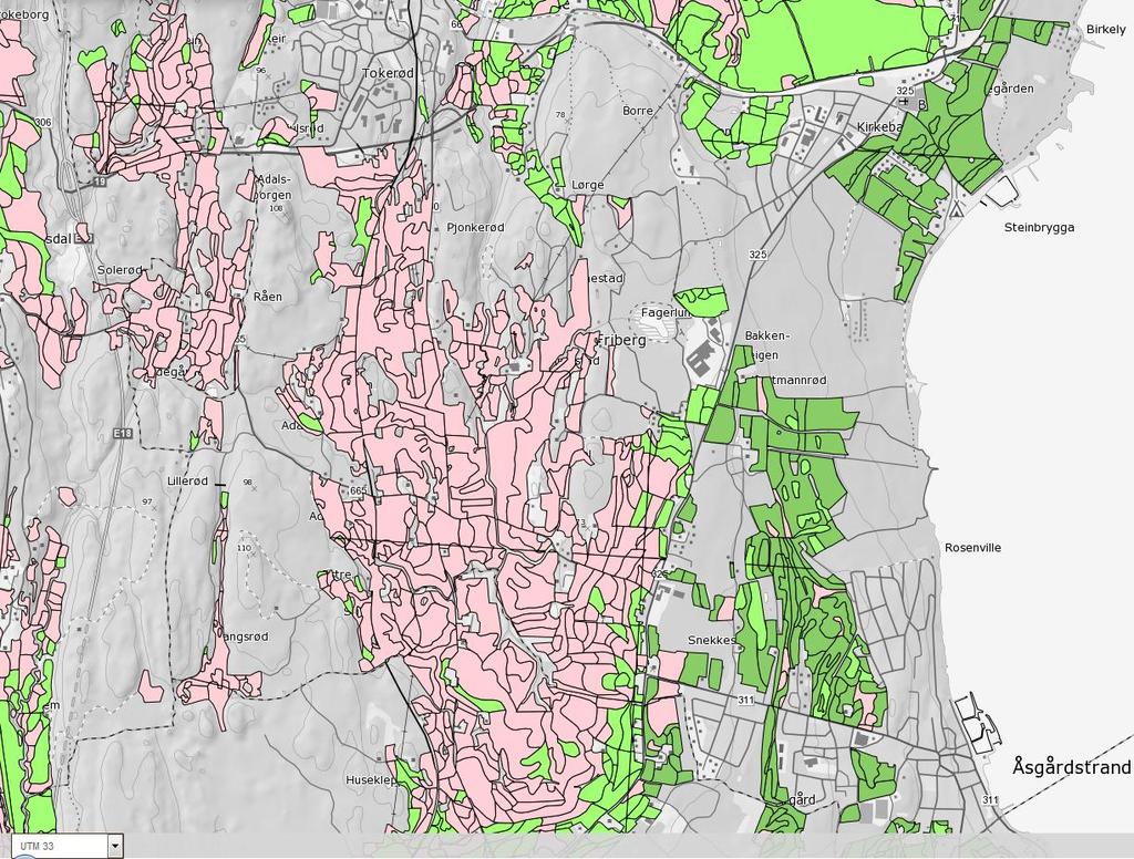 jordsmonnkartlagt areal i landet Forbedret klimamodellering