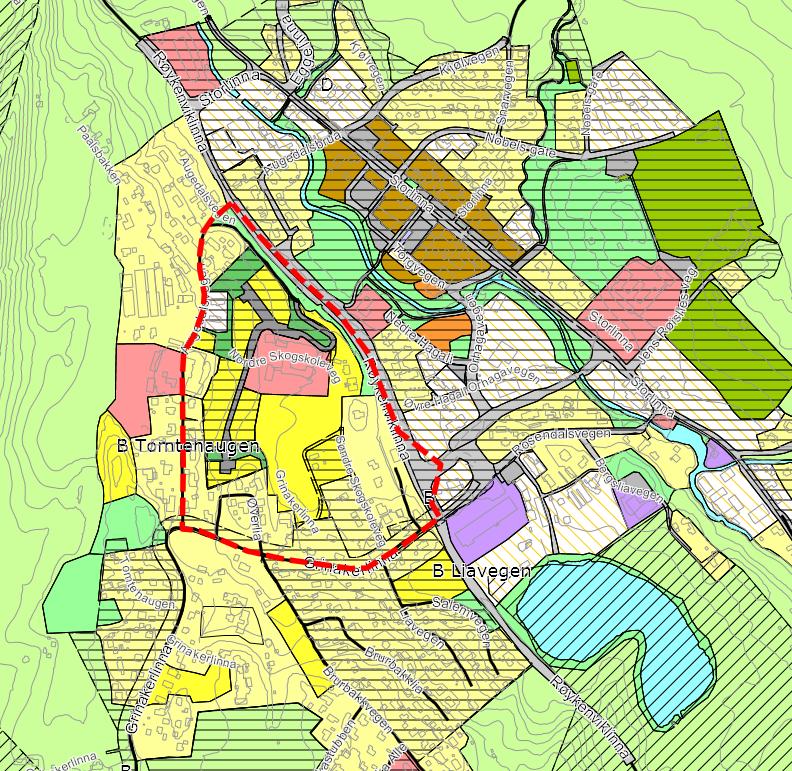 Reguleringsplan for Skogskolejordet Plan-ID: E-245 Planbeskrivelse 22.12.16 Rev. 16.02.17 10 2.4. PLANSTATUS 2.4.1 Kommuneplanens arealdel I gjeldende kommuneplan for Gran kommune, vedtatt 26.