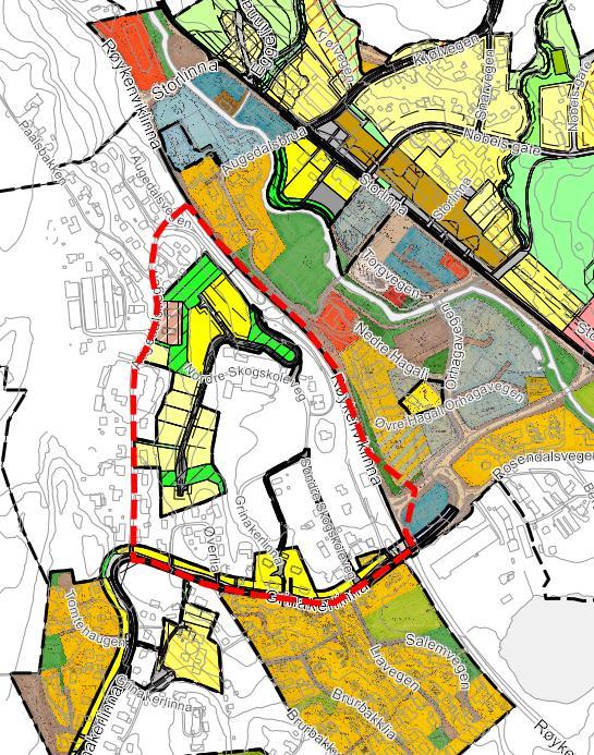 Reguleringsplan for Skogskolejordet Plan-ID: E-245 Planbeskrivelse 22.12.16 Rev. 16.02.17 11 2.4.2 Reguleringsstatus for planområdet Reguleringsplan for «Brandbu sentrum», vedtatt 11.12.1986 grenser til planområdet.