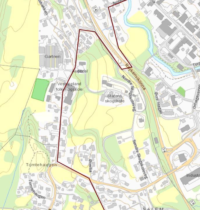 Reguleringsplan for Skogskolejordet Plan-ID: E-245 Planbeskrivelse 22.12.16 Rev. 16.02.17 26 Gammel led Figur 3.6: Viser dagens og gammel Pilegrimsled gjennom planområdet.