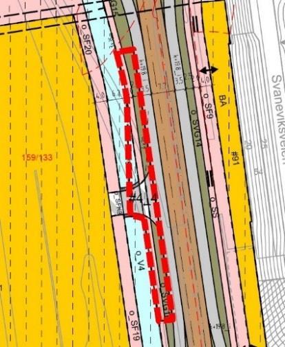 midlertidig avkjørsel og snuplass til Kanalveien 52B, 159/943 Avkjørsel over kanal Innenfor bestemmelsesområde #4_4 er det lagt inn en fleksibilitet i