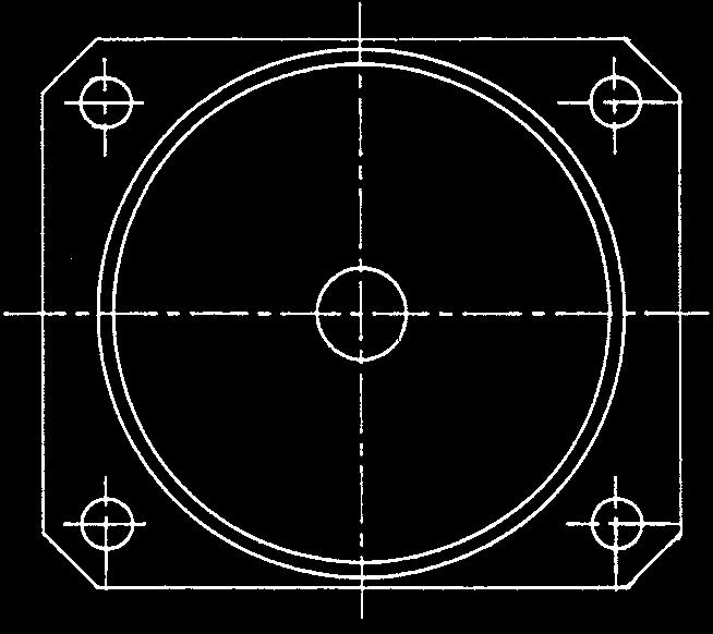 Den utvendige metalldelen er utformet med oval eller firkantet festeflens med h.h.v. 2 eller 4 festehull.