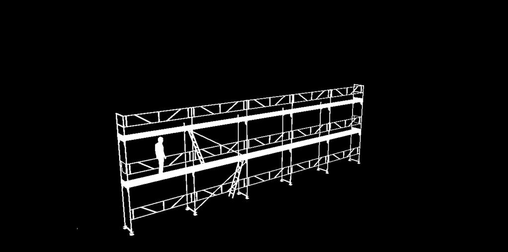 Diagonal 3,07 x 2,0 m 8 veggfester 0,55 m 6 Endesparkebord 0,73 m 10 Sparkebord 3,07 m 4 Alu-rekkverkstøtte L 7