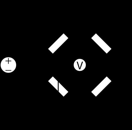 Ubalansert Wheatstone-bro Hvis Rx er en resistor som f.