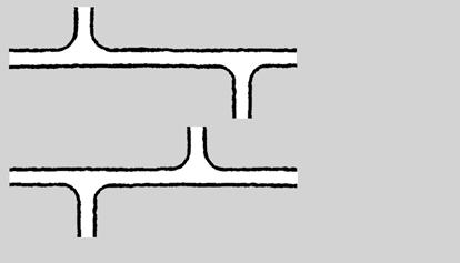 4: X-kryss med dråpe og venstresvingfelt To forskjøvne T-kryss er som oftest bedre enn ett