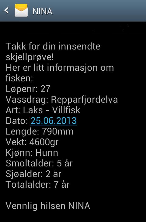 Fiskere ble forespurt om å samle inn skjellprøver fra fanget laks sammen med informasjon om hvor i elva fisken ble fanget, lengde, kjønn, og om antatt opphav basert på fiskens utseende.