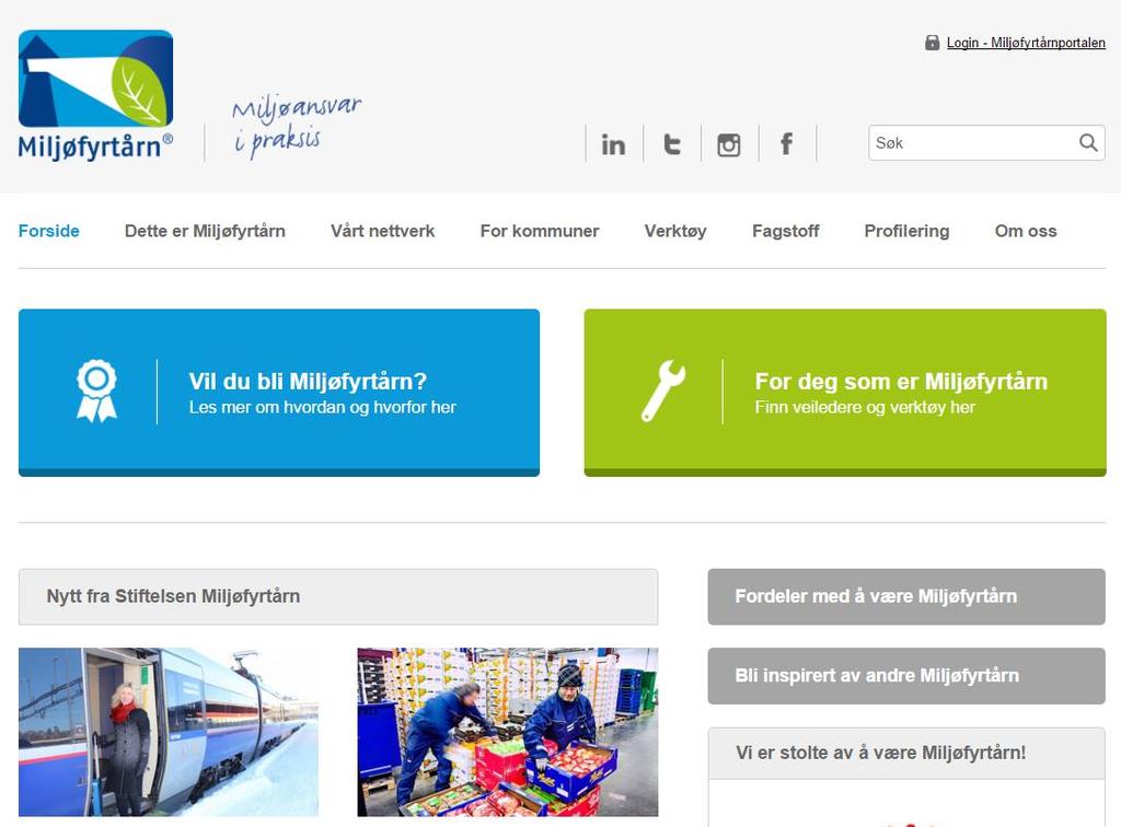 Miljøfyrtårnportalen Her logger