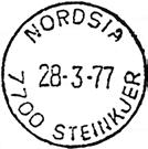 NORDSIA NORDSIA underpostkontor, i Steinkjer kommune, ble opprettet den 01.09.1975. Fra 01.01.1977 status av postkontor C. Fra 01.03.1978 ble status endret til postkontor B.