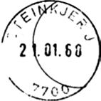 42a Type: I24N Utsendt J Innsendt Registrert brukt fra 21.01.88 TS til Stempel nr. 42b Type: I24N Utsendt J Innsendt Registrert brukt fra 02.04.91 TK til 31.05.02 TAa Stempel nr.