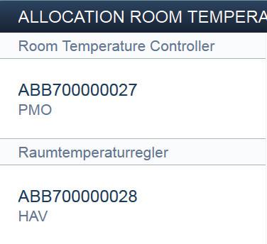 ABB-free@home Igangsetting Identifikasjon ved hjelp av serienummer L Room Temperature Controller PMO ABB700000013 RTC flushm. Livingr. R A Fig.