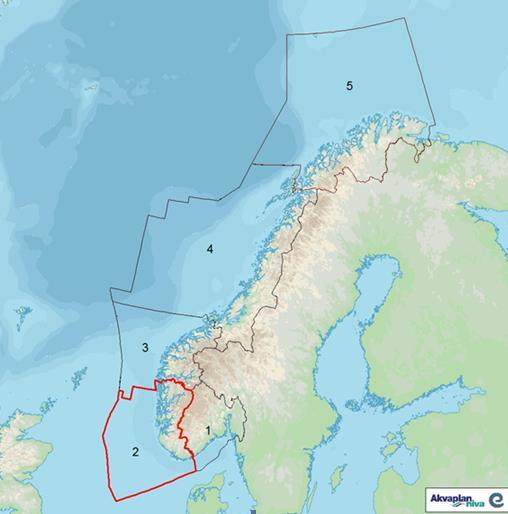 Figur 4-1: Regioner brukt for beregning av operasjonslys Tabell 4-1: Andel operasjonslys i region 2, hvor letebrønn 30/11-10 & 30/11-10A Krafla North og Main er lokalisert Vinter Sommer Operasjonslys