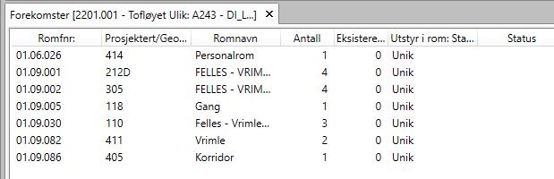 Det finnes ett par fallgruver man kan gå i her, hvis forekomsten ligger midt mellom 2 spaces, eller f.eks. dører som slår ut fra rommet.