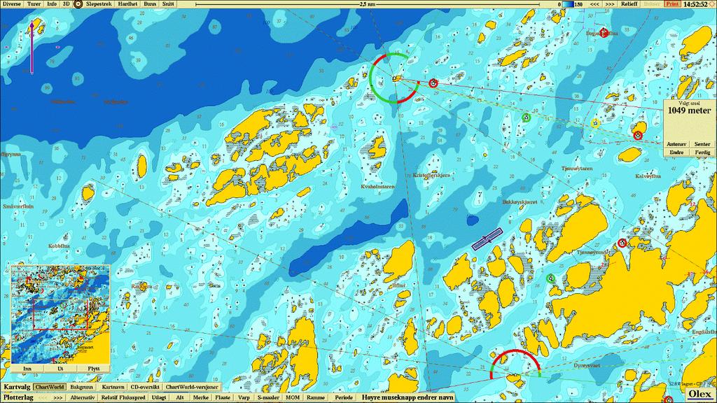 Figur 2. Topografisk kart (nordlig orientering) med avmerking av lokalitet Langøya. Tabell 4. Koordinater prøvetakingspunkter. Stasjon 1 2 3 4 5 6 Posisjon 63 o 47.514 'N 08 o 36.569 'Ø 63 o 47.