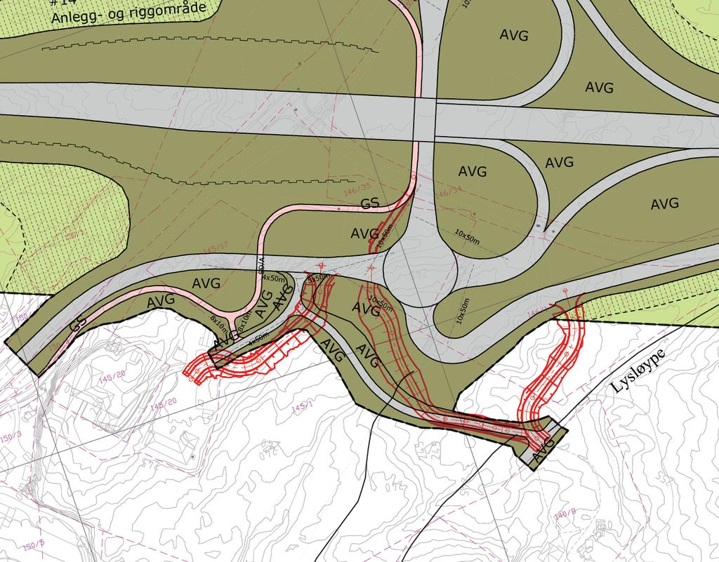 2 BAKGRUNN Endring omfatter deler av området rett nord for nordre rundkjøring i krysset ved Harpefoss.