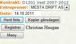 Del III - For entreprenører 84 Når skjemaet er ferdig utfyllt og man velger å sende inn ved hjelp av knappen «Send» vil man enten få tilbakemeldinger på påkrevde felter som ikke er fylt ut, eller få