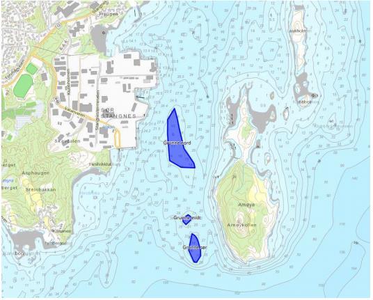Kystverket vurderer å fjerne de tre grunnene utenfor Stangnesterminalen, dersom fjerning av grunnene vil redusere sannsynlighet for grunnstøting og kollisjon.