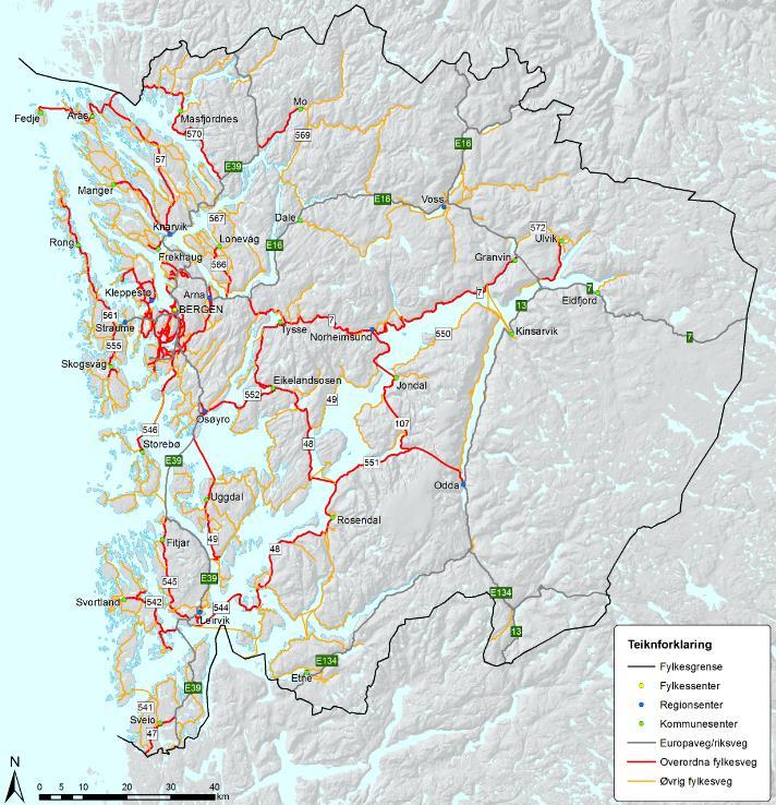 Side 4/12 4 Fakta om veglys i Hordaland I Hordaland er det om lag 3000 kilometer fylkesveg, med til sammen 26 565 lysarmaturer (kilde:vegvesen.no/vegkart).