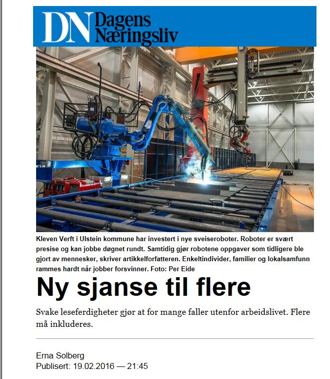 Målet med meldingen er å gi flere en ny sjanse i utdannelse og arbeid.