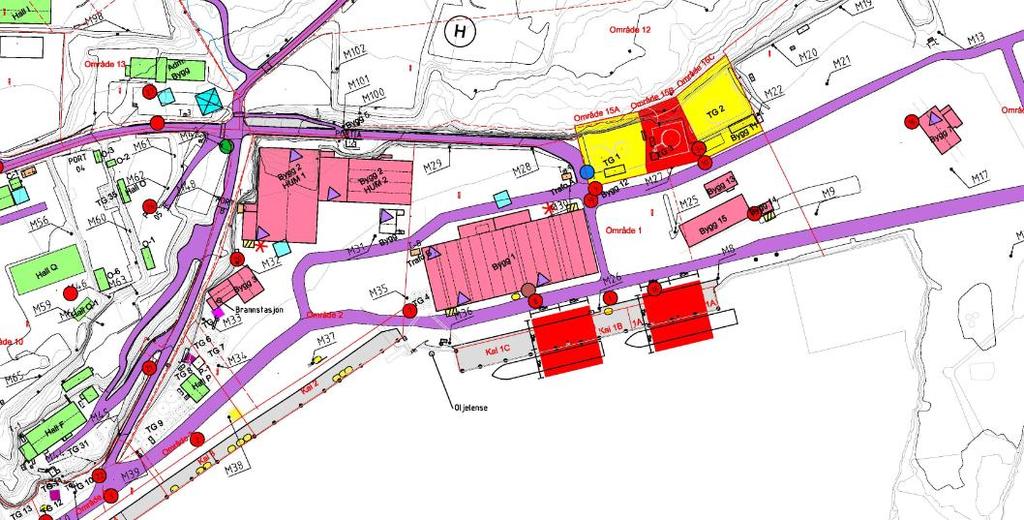 Side 15 av 34 Figur 2-3: Transportrute for offshoretanker fra «Filling station 1» til varemottak. 2.4 Forebyggende tiltak Det gjøres jevnlig inspeksjon og vedlikehold av tanker og tilknyttet utstyr.