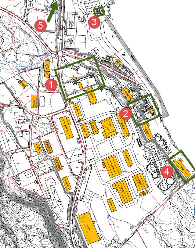 Side 7 av 34 Figur 1-1: M-I SWACOs aktiviteter ved CCB Mongstad. Aktivitet 5 er dekket av egen samtykkesøknad til DSB.