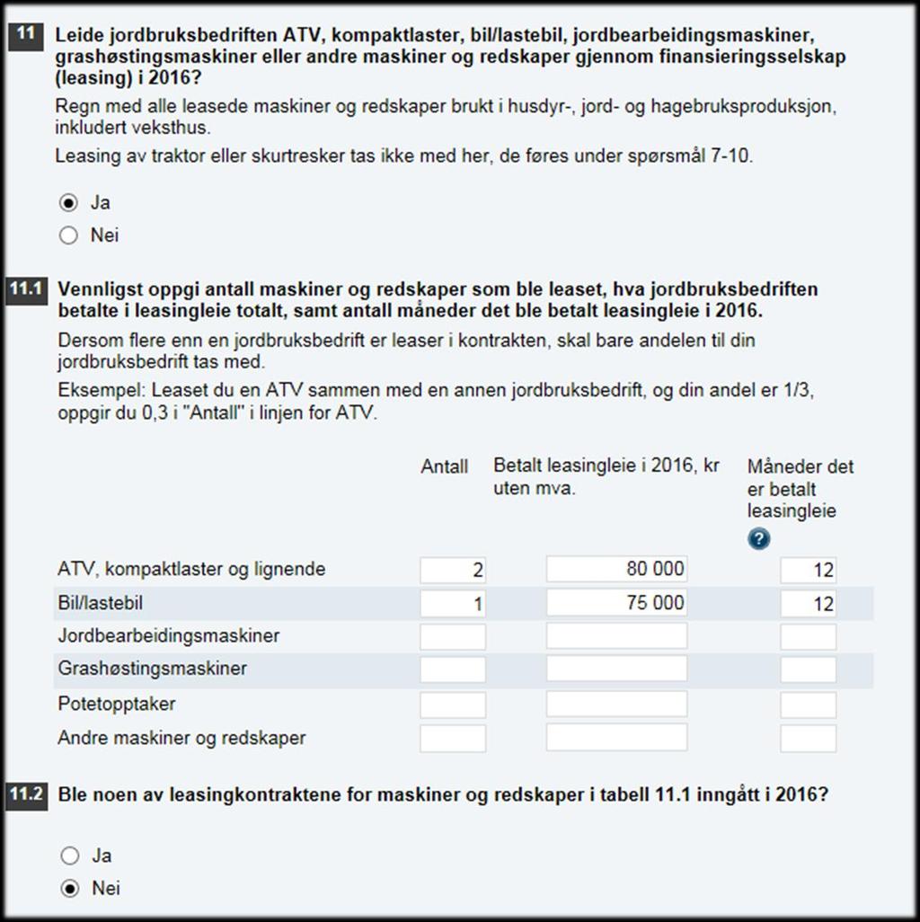 Om du svarer ja i spørsmål 11, så skal du i spørsmål 11.