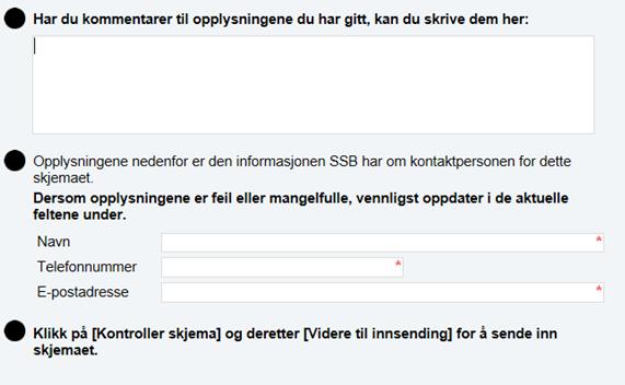 på utfylling av skjemaet.