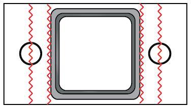 Vedlegg D: Håndberegninger Figur D.1: Flytelinjer i en linje langs hulprofil og bolt, B1 D.1.1 Stivhetsberegning etter Eurokoden Stivhetskoeffisientene beregnes på samme måte som for prøve A1.