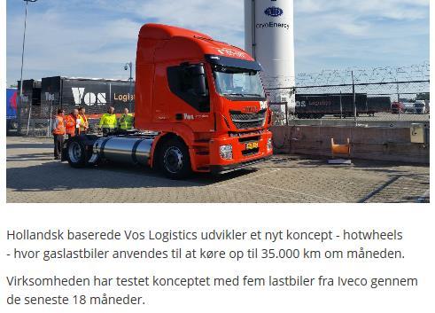 Waitrose eyes 50 biomethane trucks by end of 2017 Vos Logistics (hotwheels) testet 5 gasslastebiler som kjører 35 000 km/mnd 23 Lannutti group bestilt 610 Ivecos for håndtering av avfall i Italia