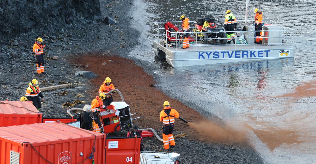 Fra Øvelse Svalbard, som var den store nasjonale oljevernøvelsen i 2016.