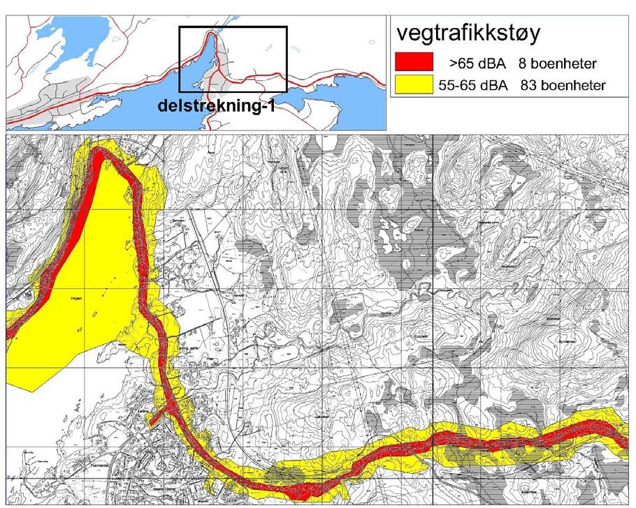 Det er viktig å merke seg at for det alternativet som blir valgt skal det foretas ytterligere detaljering av støyberegningene når det utarbeides reguleringsplan.