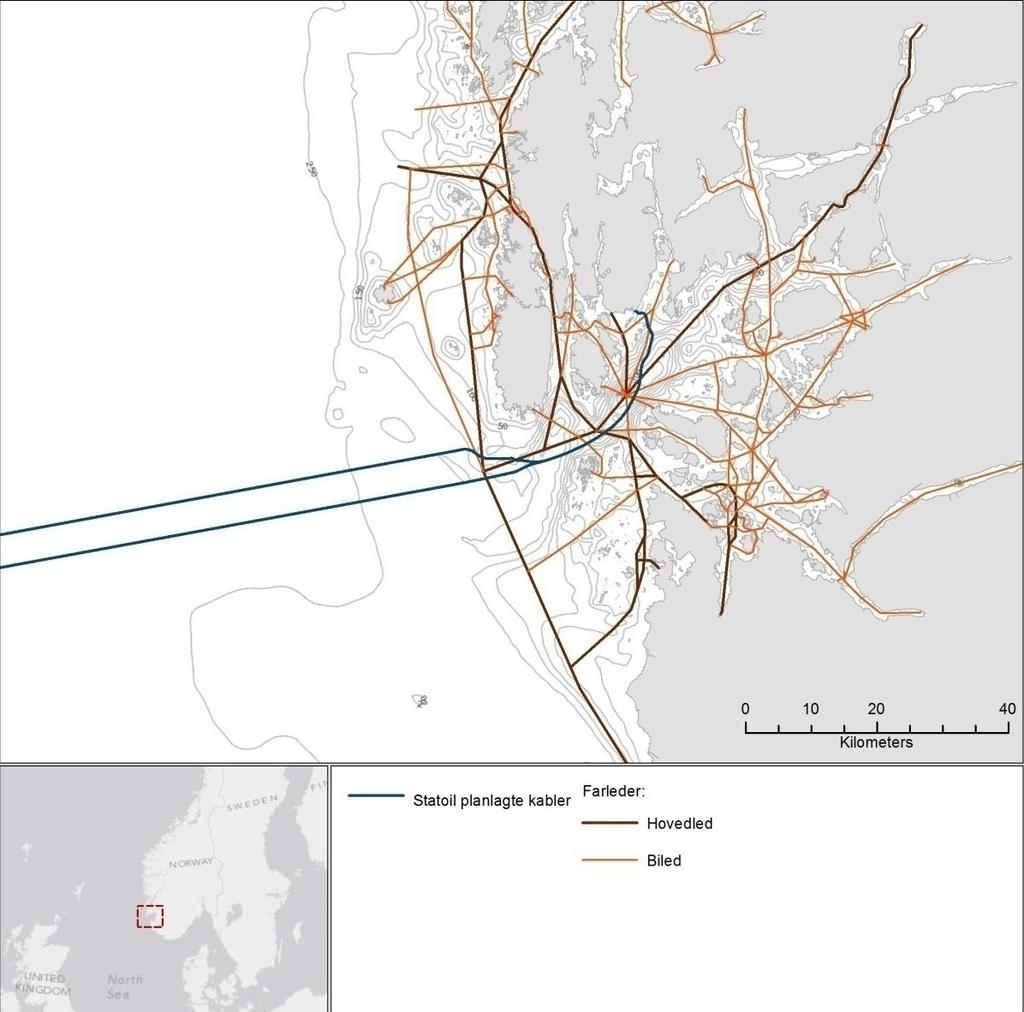 Skipstrafikk Sammenlignet med havområder lenger nord hvor skipstrafikken foregår nær land og til dels til/fra petroleumsinstallasjoner, er Nordsjøen karakterisert med tung skipstrafikk nærmest over