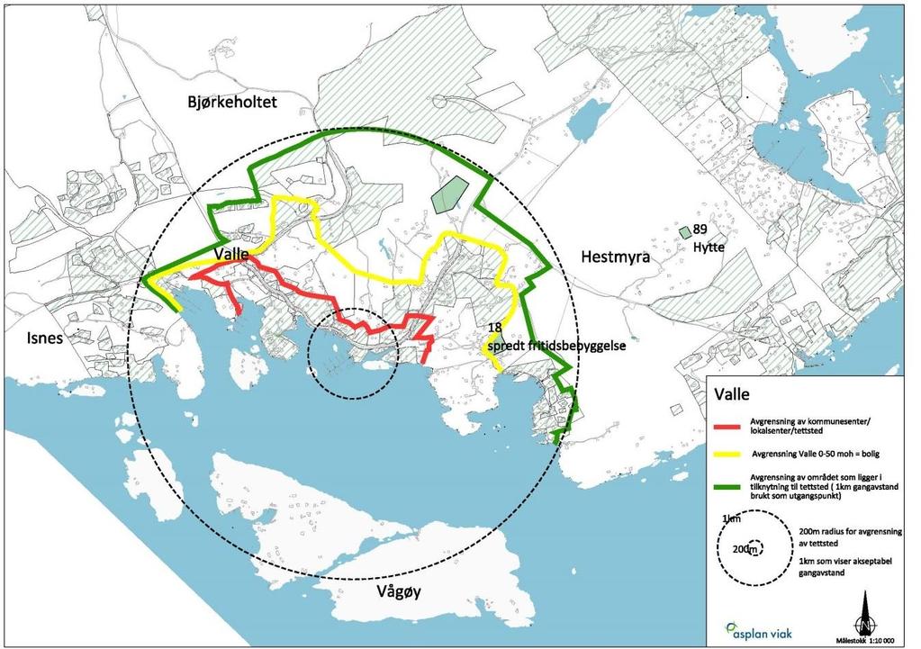 Kommuneplanens arealdel Konsekvensutredning 10 Valle Tettstedene Trosby og Brevikstrand Bamble kommune har i tillegg til lokalsentrene definert i ATP lagt vekt på en utvikling av tettstedene Trosby