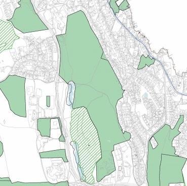 (Folkehelse) Landskap og grønnstruktur Geologi Grenser inntil naturområder med A og C-verdi; Synken Ø, Synkene Ingen registrerte kulturminner og kulturmiljø Stisystem nord-sør i forbindelse med