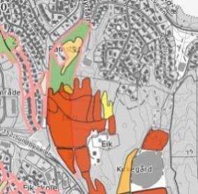 Kommuneplanens arealdel Konsekvensutredning 67 65-8 GNR 27 BNR 8 KARTUTSNITT Dagens formål Foreslått formål Arealstørrelse Forslagsstiller LNF i Kplan Boliger, offentlig formål 662 daa Bamble kommune