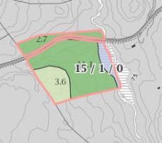 Kommuneplanens arealdel Konsekvensutredning 69 75 Rønningåsen GNR 7 BNR 4 KARTUTSNITT Dagens formål Foreslått formål Arealstørrelse Forslagsstiller LNF/Næring Næring (pukkverk) 190 daa Norsk