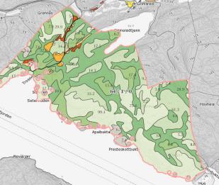 98-2 Tema Konsekvens Forklaring, kunnskapsgrunnlag, usikkerheter Miljø Landbruk Verdi og omfang Hovedsakelig skog av middels og høy bonitet Naturmangfold Kulturminner og kulturmiljø Nærmiljø og