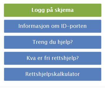 Bli brukar Tolkar kan registrere seg som brukarar ved å gå til www.rettsrad.no, og velje «Logg på skjema» øvst til høgre på sida (figur 1).