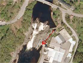 Hovedsakelig følger vandrende smolt hovedvannstrømmen nedover elva. Når denne er delt mellom vann over Boenfossen og vann inn til kraftverket vil fisk kunne benytte begge vandringsruter.