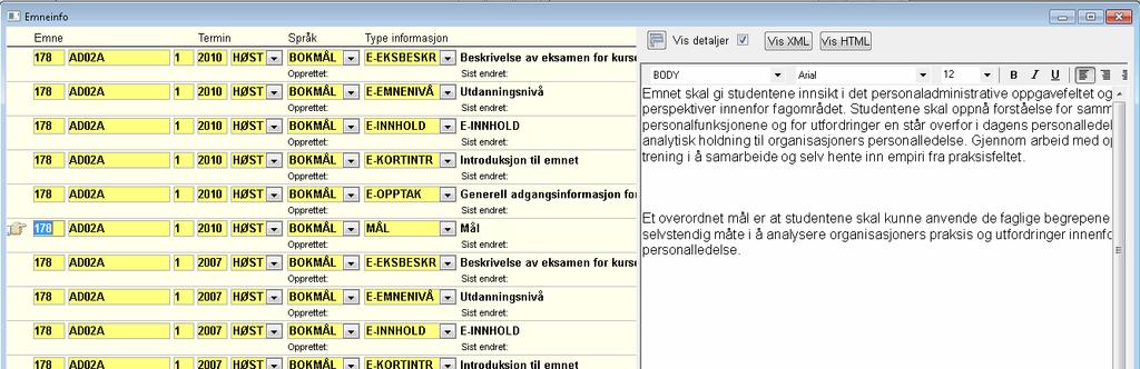 Studieelementer Emneinfo : Eget bilde