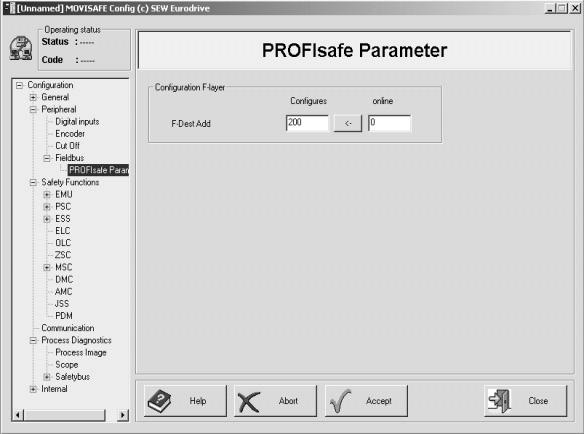 5 I 0 Idriftsetting Tilkobling til PROFINET med PROFIsafe 5.