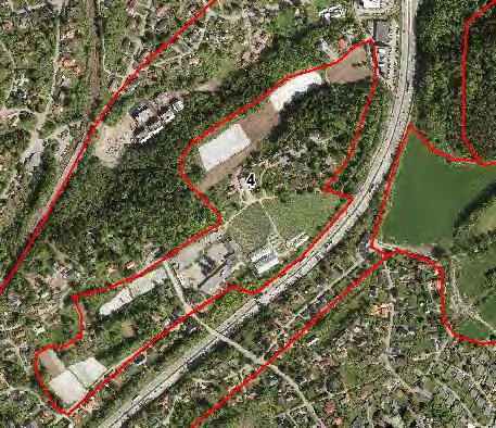 Kommunedelplan E18 Slependen-Drengsrud Temarapport naturressurser 5.1.4 Delområde 4 Hofstad Avgrensing Delområdet strekker seg fra Hønskogen i sørvest til Nye Vakås vei i nordøst.