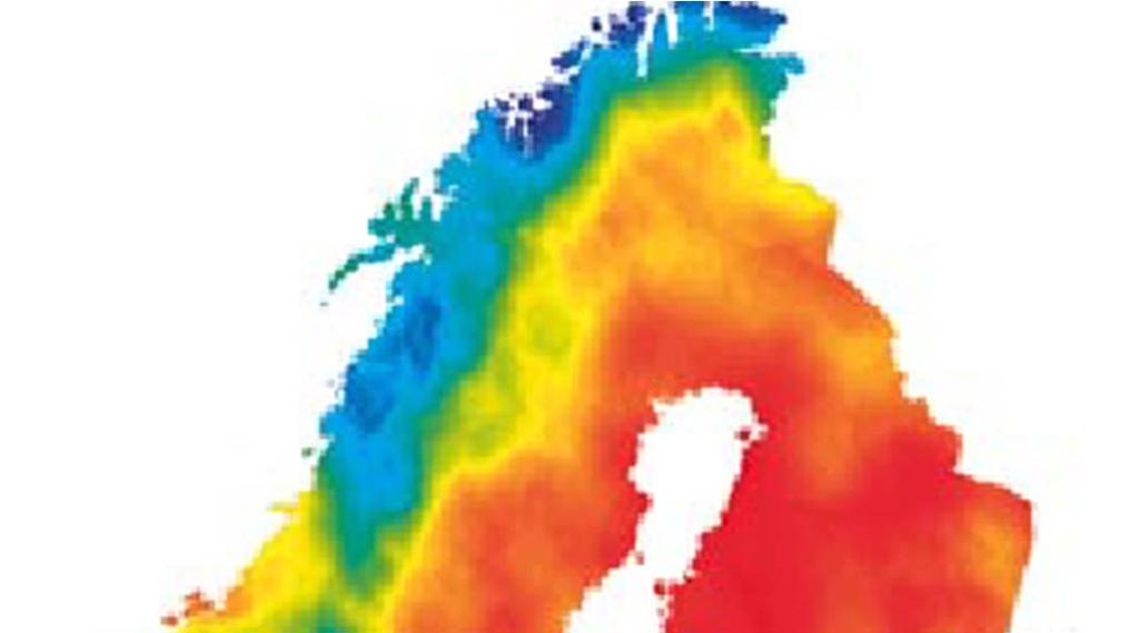 NOM i overflatevann i Skandinavia Målt som TOC mg/l;